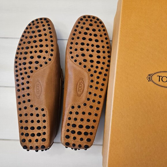 Tod's Gommino Camel Leather Loafers Drivers -- Size 10.5 US/9.5 UK - Picture 7 of 12